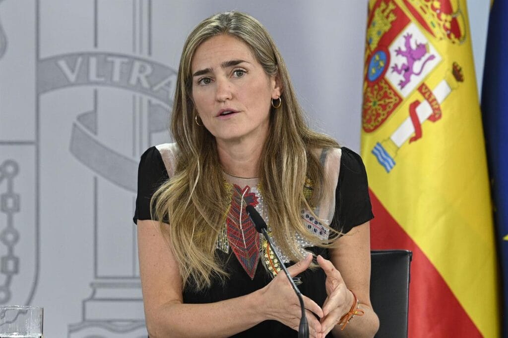En imagen, Sara Aagesen, ministra para la Transición Ecológica y el Reto Demográfico, durante la rueda de prensa tras el Consejo de Ministros.