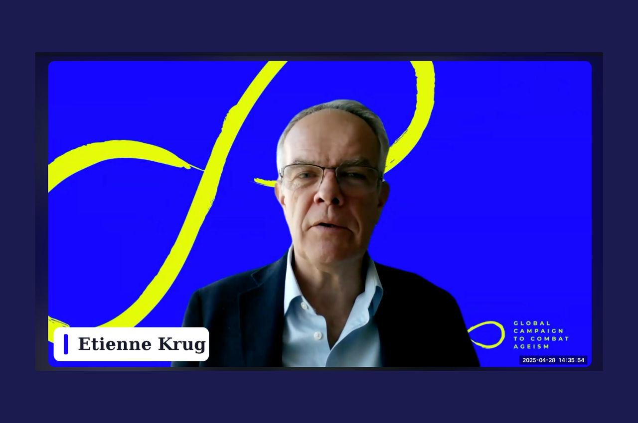 Etienne Krug, durante la Presentación de la escala de la OMS para medir el edadismo y la discriminación por edad